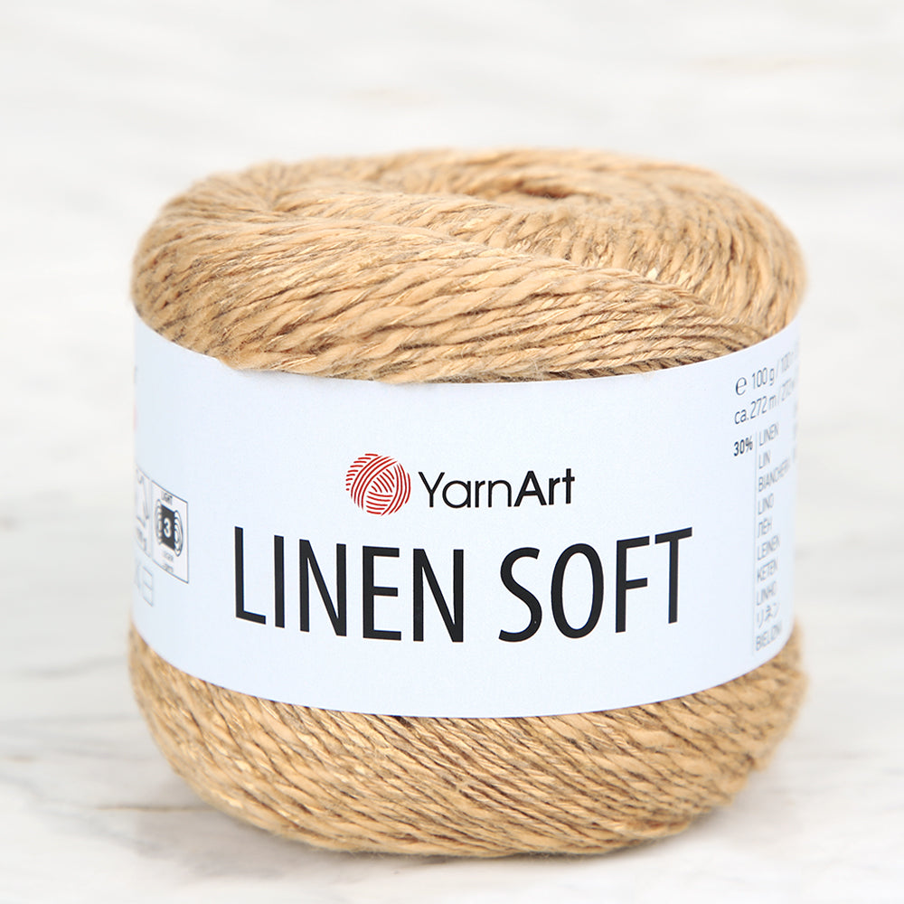 YarnArt Linen Soft Hand Knitting Yarn ,Copper 7305