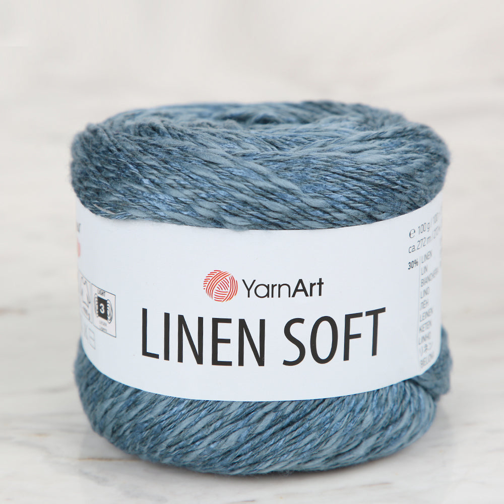 YarnArt Linen Soft Hand Knitting Yarn ,Petrol Blue 7316