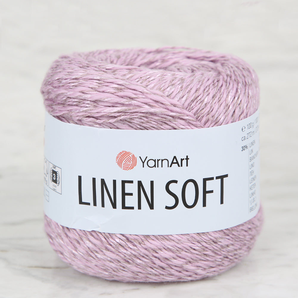 YarnArt Linen Soft Hand Knitting Yarn ,Pink 7321