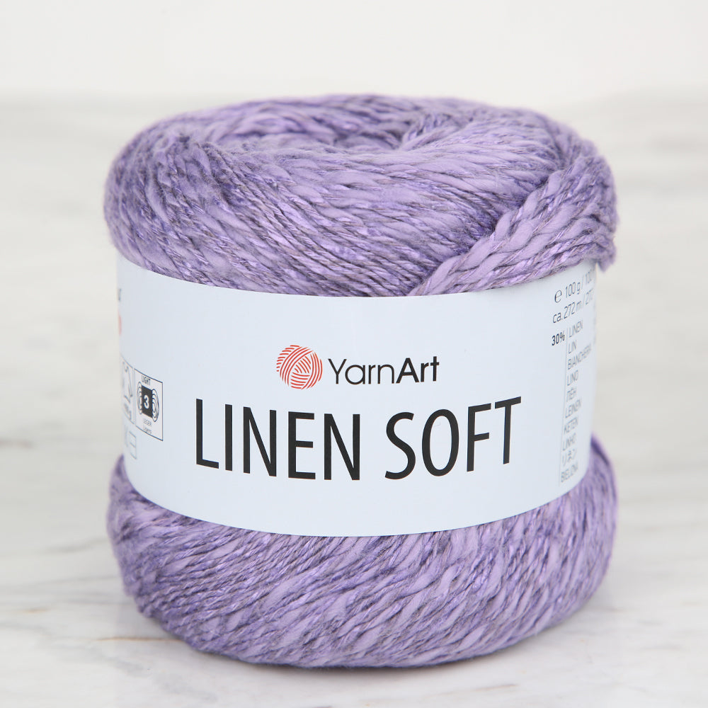 YarnArt Linen Soft Hand Knitting Yarn ,Lilac 7325