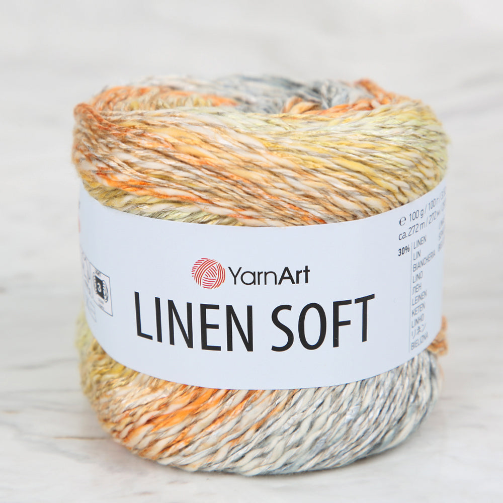YarnArt Linen Soft Hand Knitting Yarn ,Variegated 7403