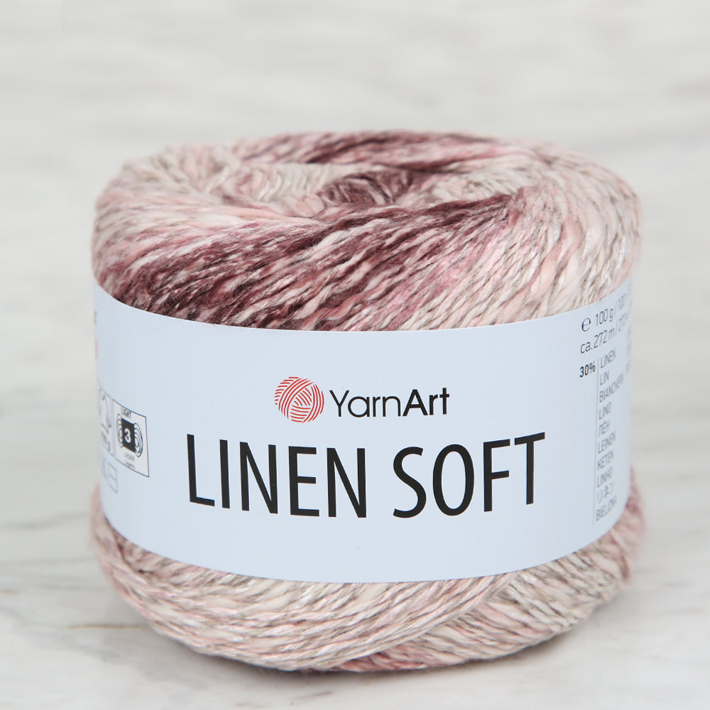 YarnArt Linen Soft Hand Knitting Yarn ,Variegated 7405