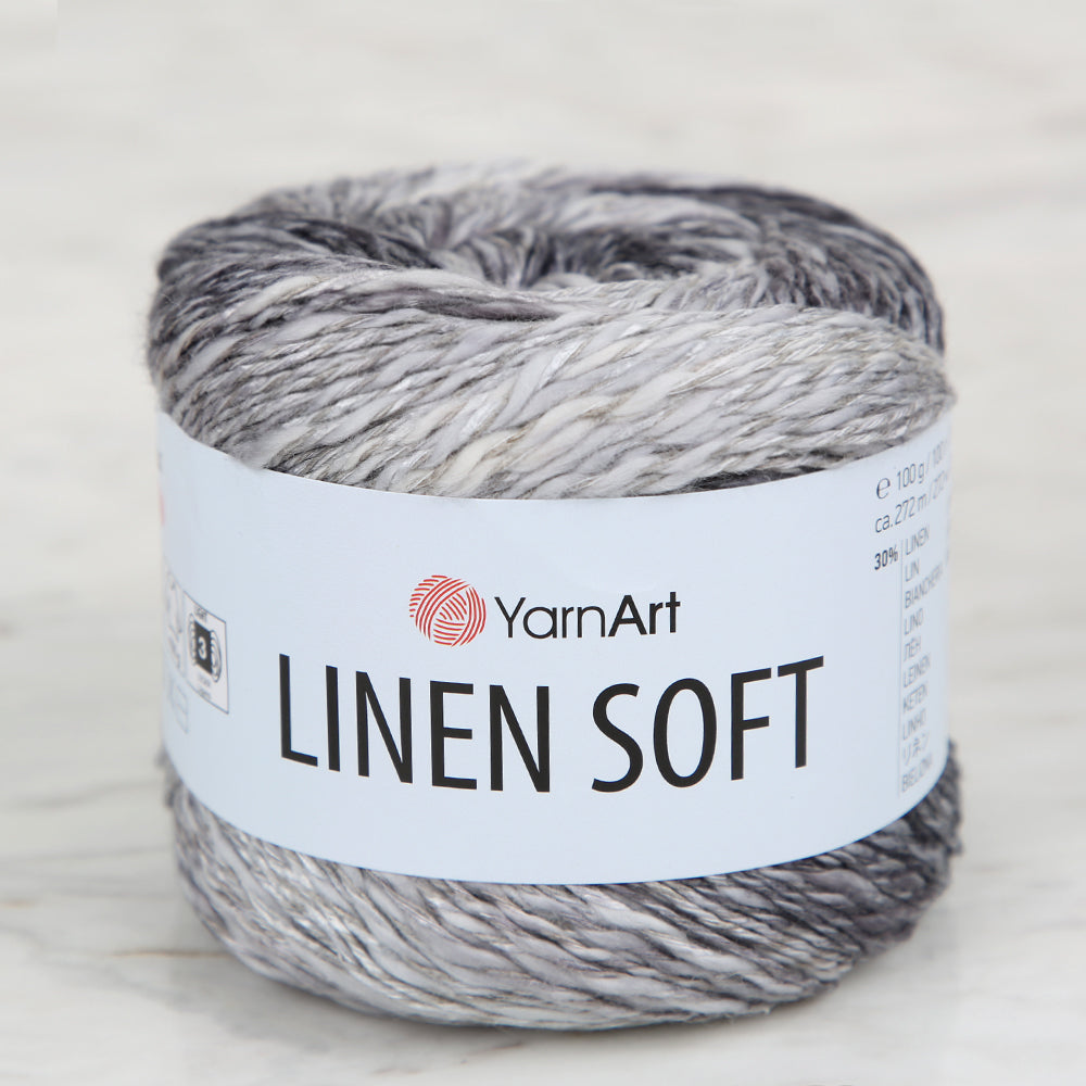 YarnArt Linen Soft Hand Knitting Yarn ,Variegated 7406