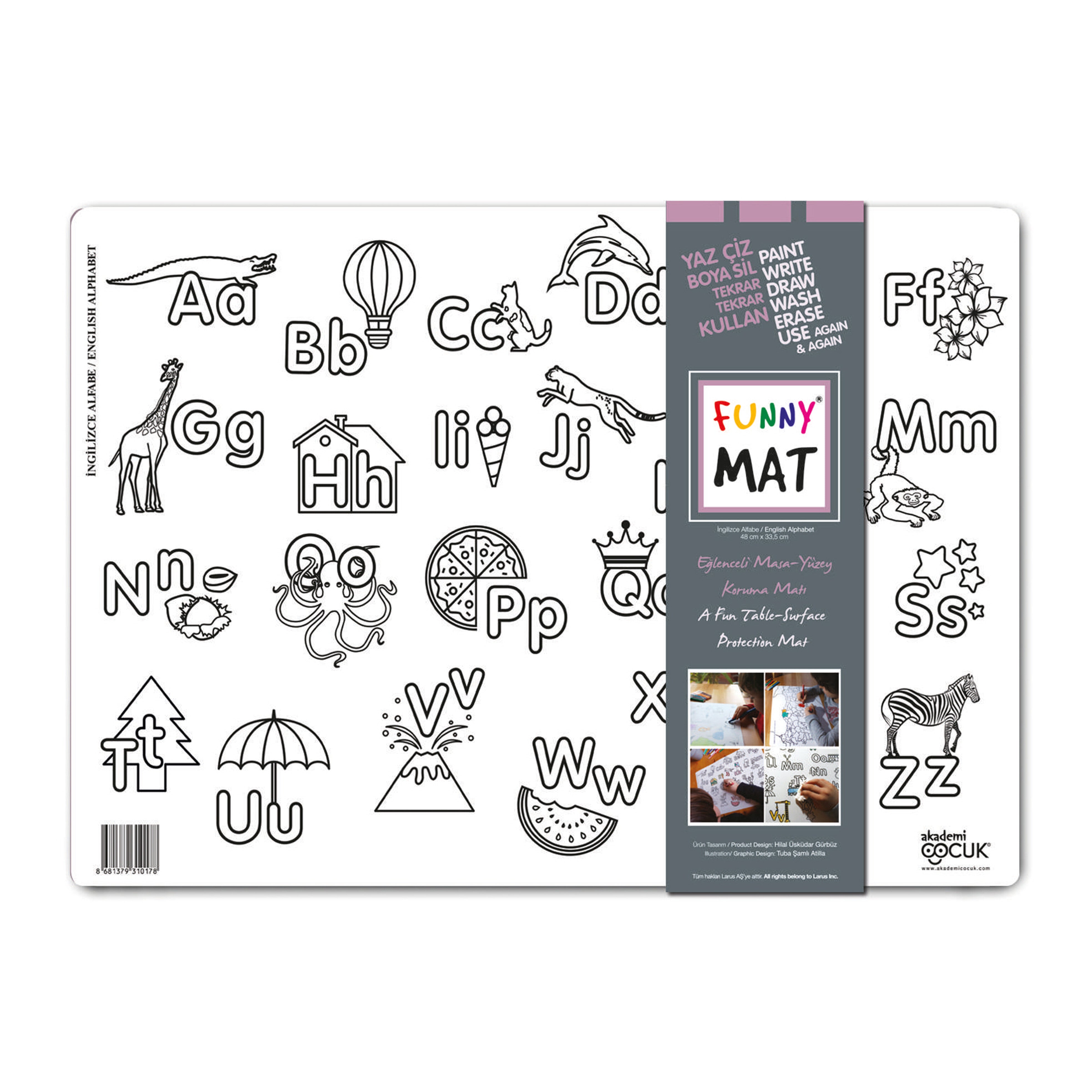 Akademi Çocuk Funny Mat - English Alphabet