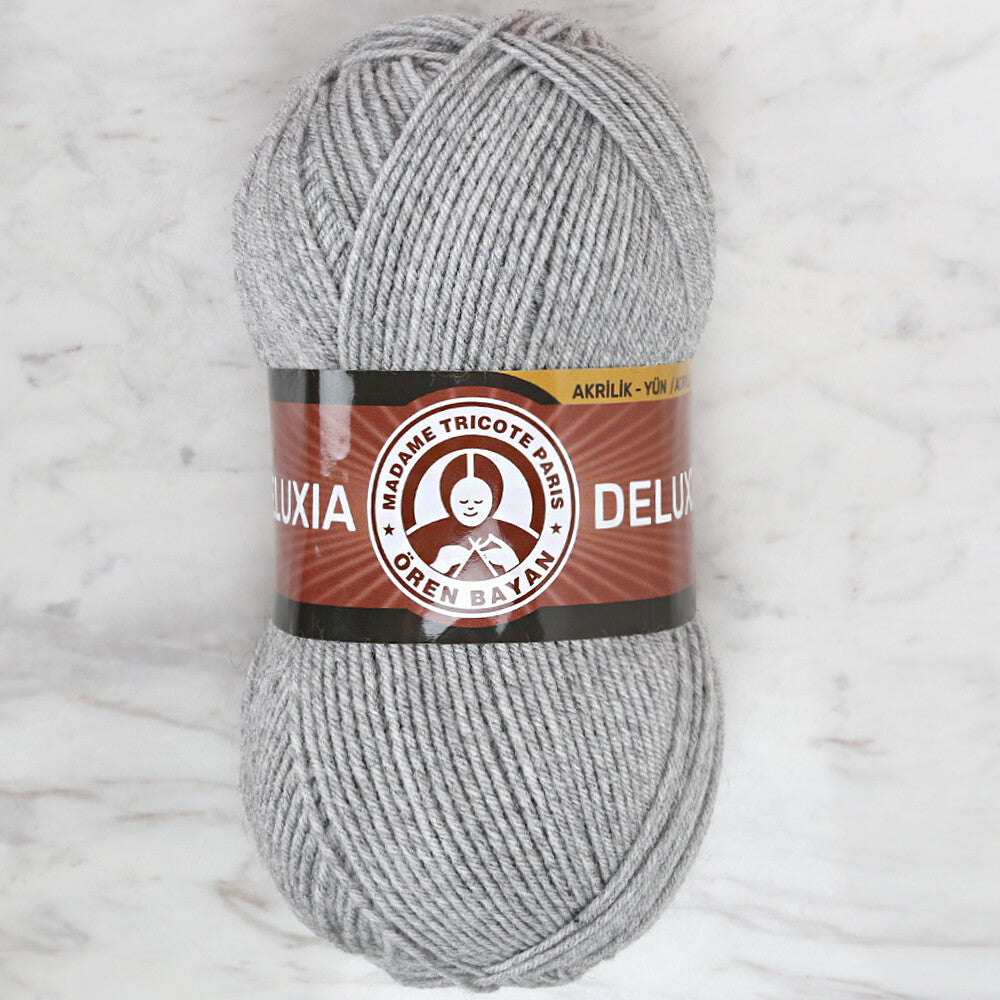 Madame Tricote Paris Deluxia Knitting Yarn, Grey - 007