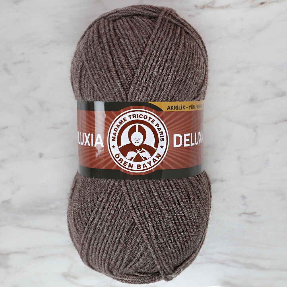 Madame Tricote Paris Deluxia Knitting Yarn, Brown - 014