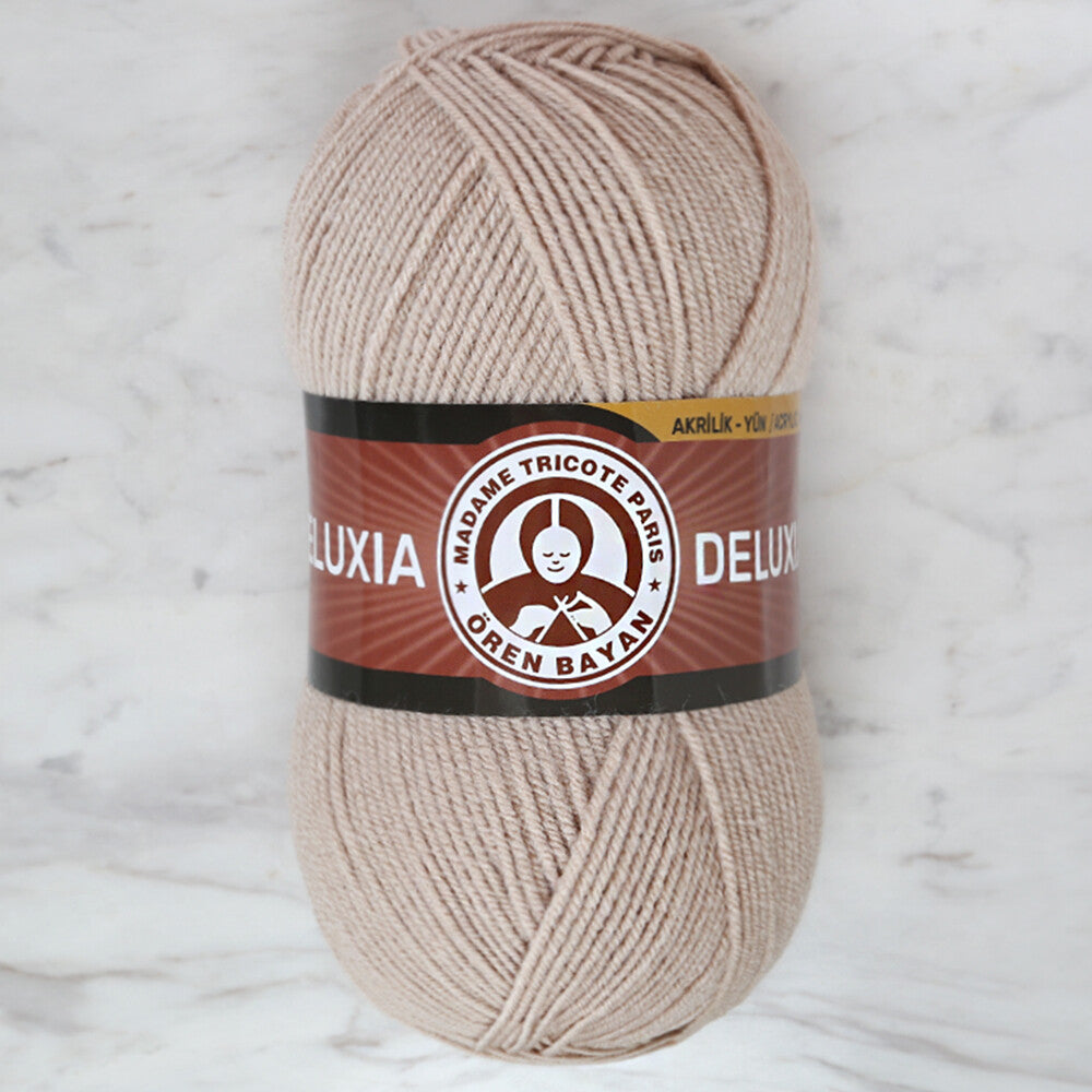 Madame Tricote Paris Deluxia Knitting Yarn, Beige - 130