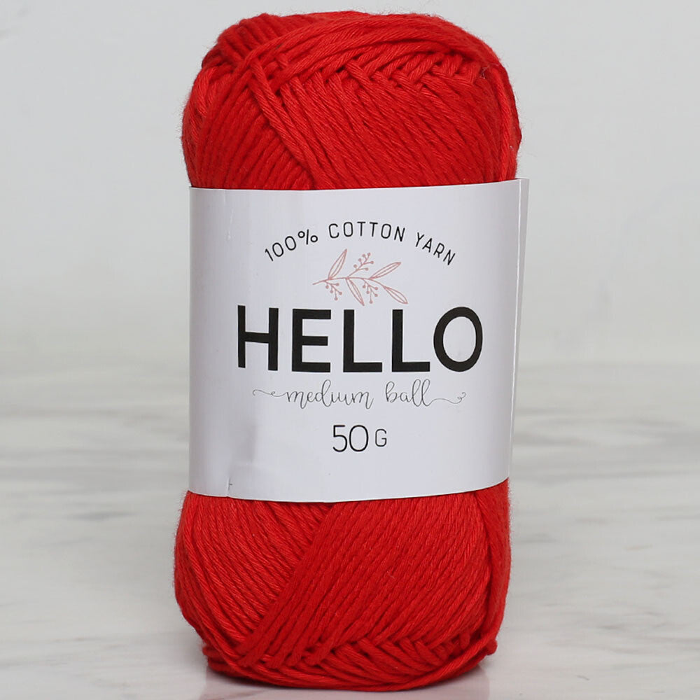 Hello Knitting Yarn, Red - 113