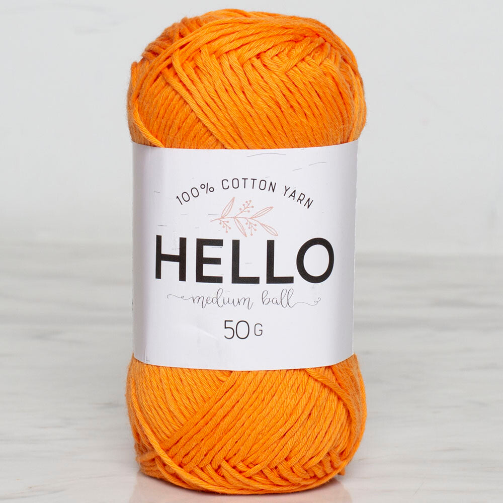 Hello Knitting Yarn, Orange - 119