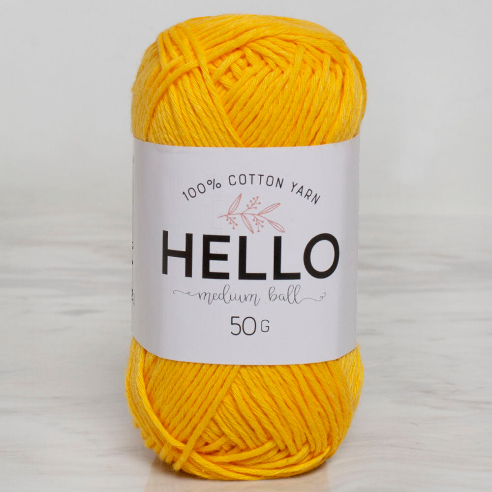 Hello Knitting Yarn, Dark Yellow - 123