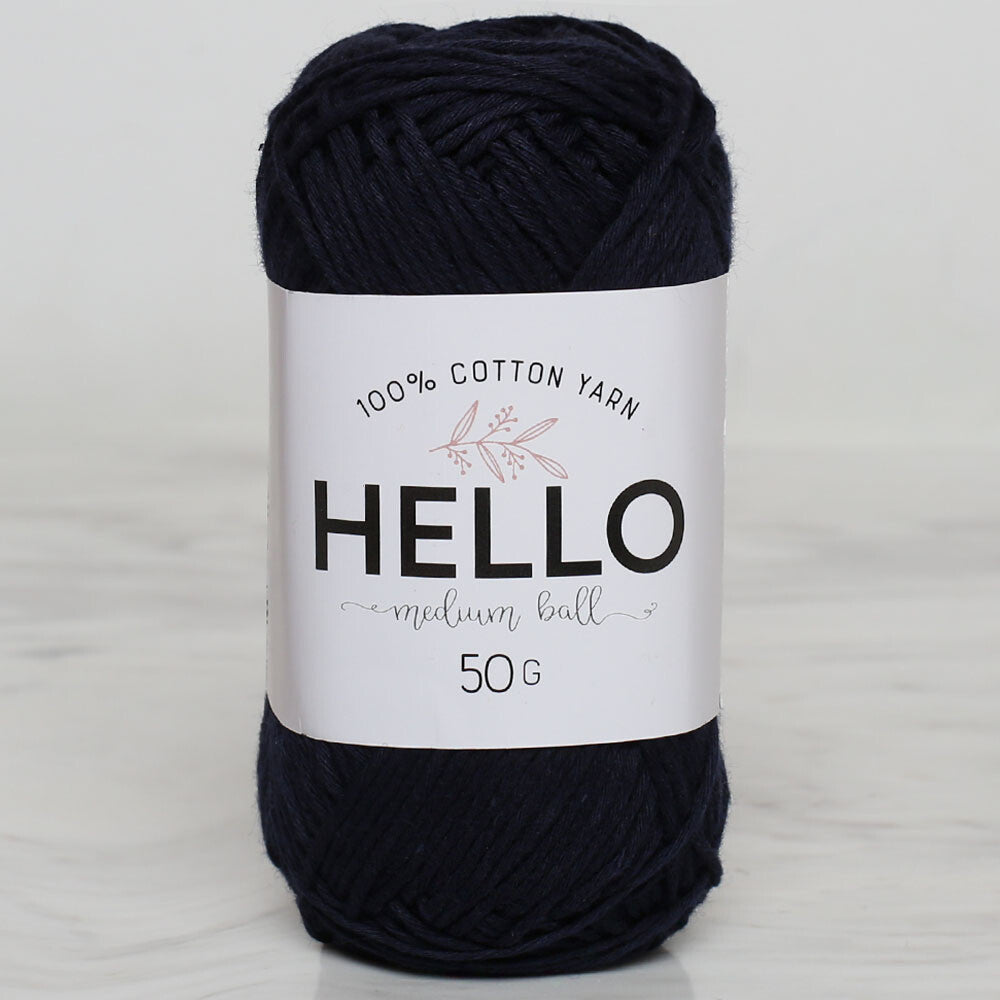 Hello Knitting Yarn, Navy Blue - 153