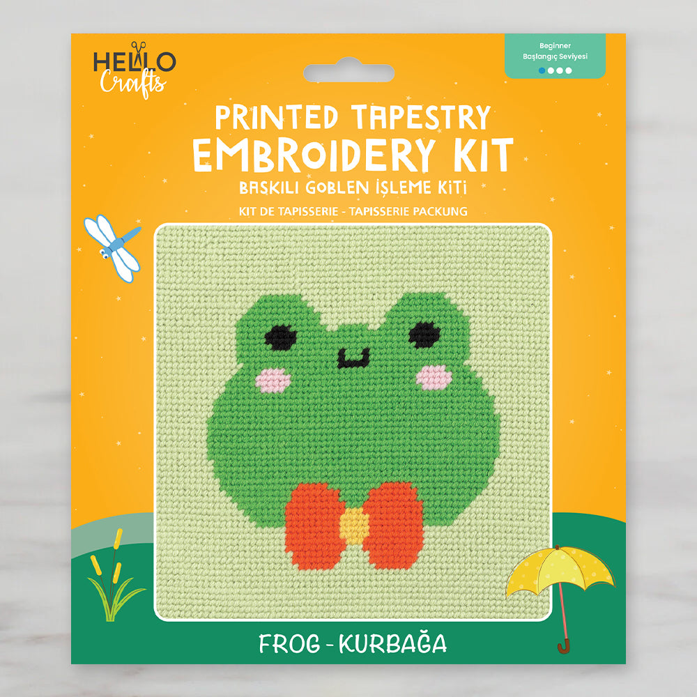 Hello Crafts Printed Tapestry Kit - Frog - HC507