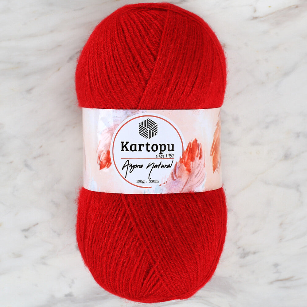 Kartopu Angora Natural Knitting Yarn,Red - K114