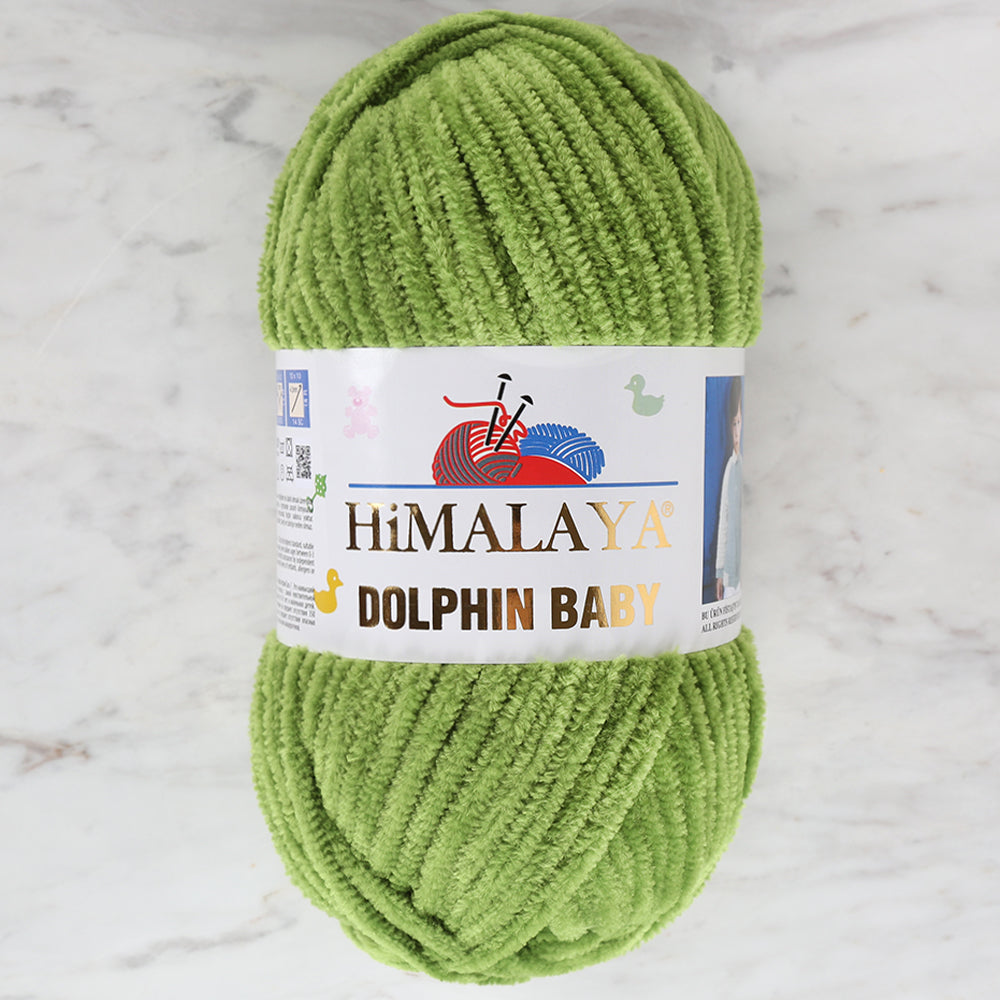 Himalaya Dolphin Baby Chenille Yarn, Green - 80371