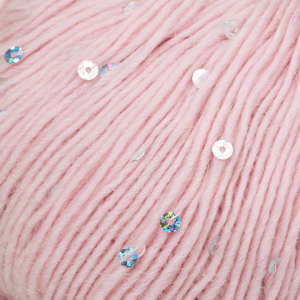 Himalaya Pınar Pullu Hand Knitting Yarn , Pink - 61203