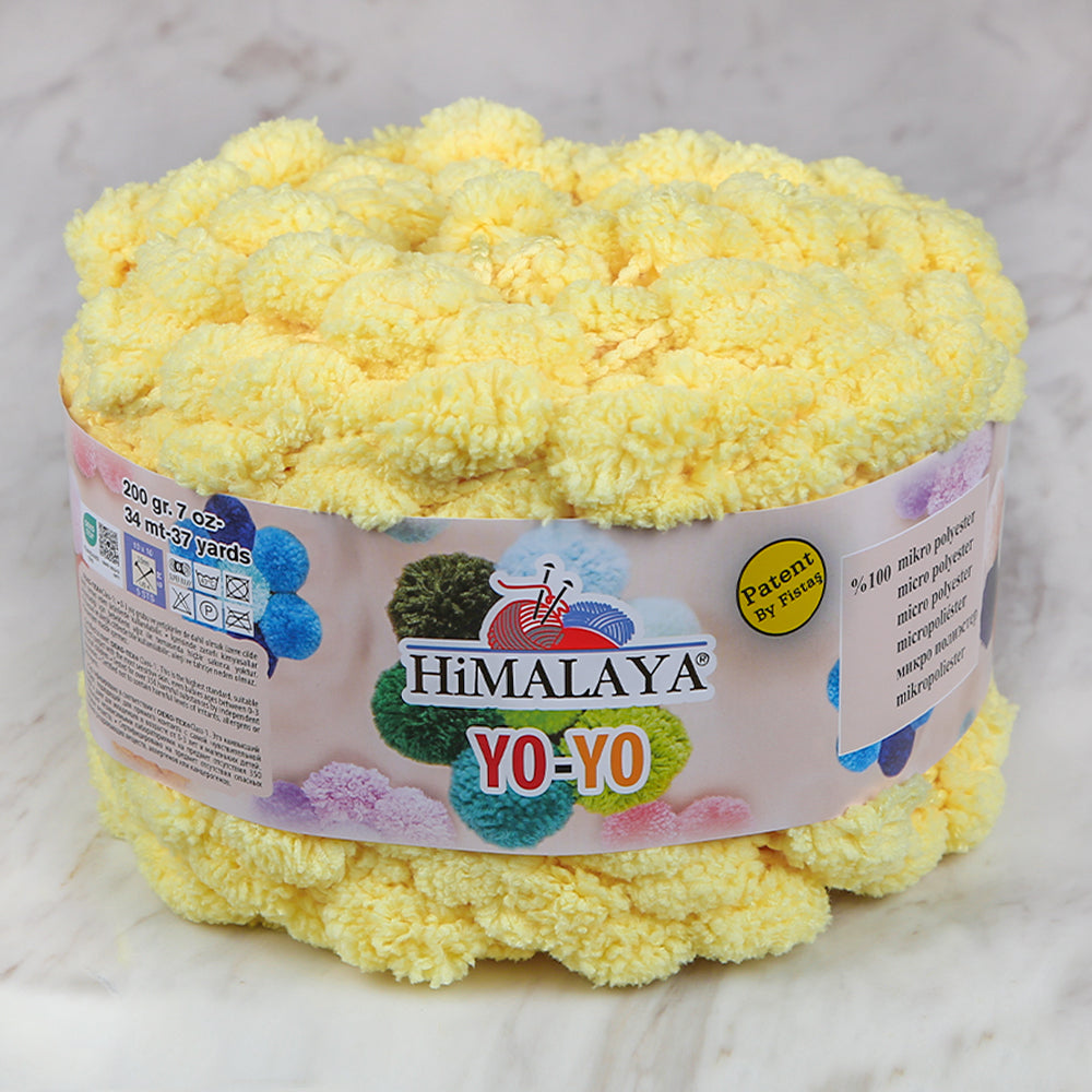 Himalaya Yo-Yo Hand Knitting Yarn , Yellow - 82104