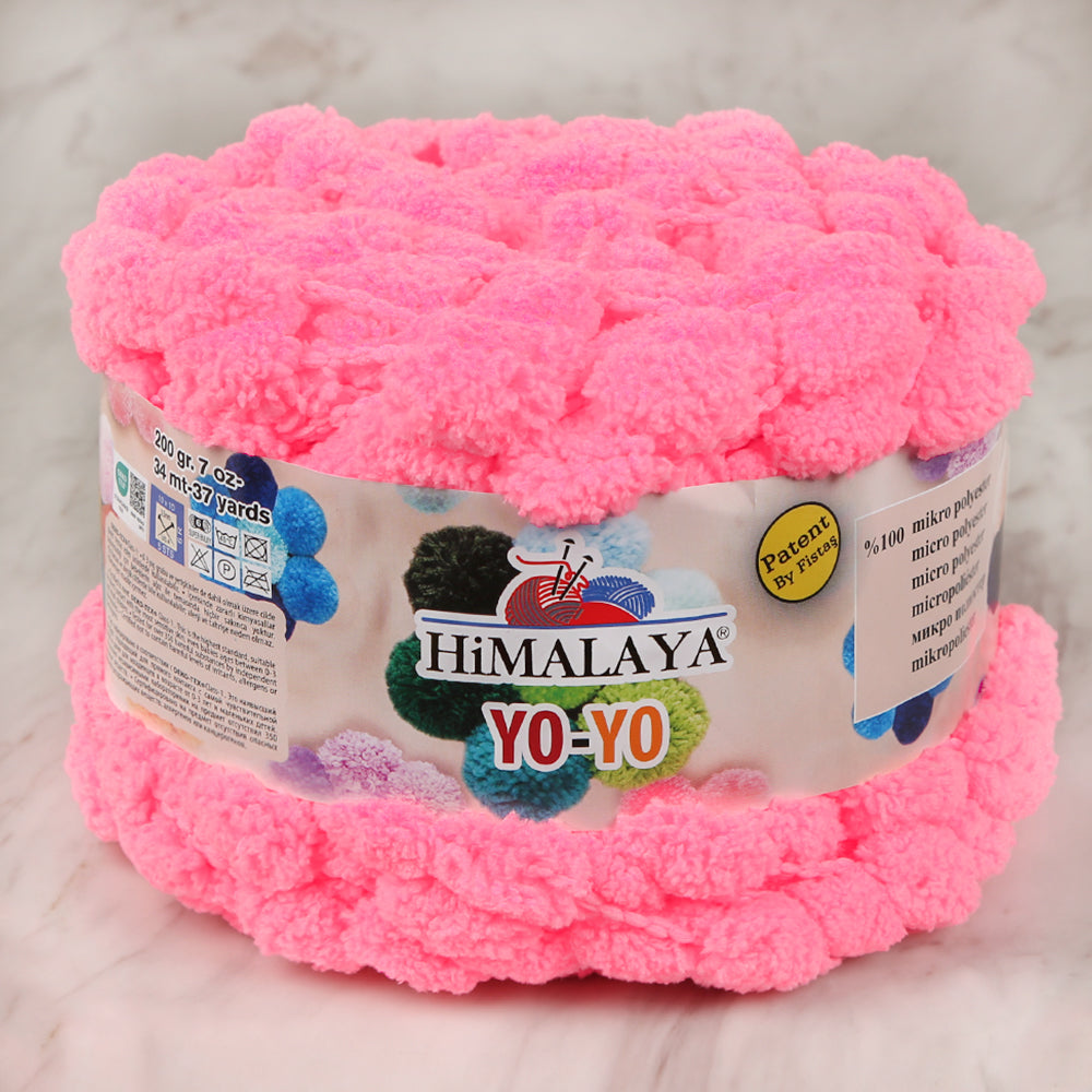 Himalaya Yo-Yo Hand Knitting Yarn , Neon Pink - 82129