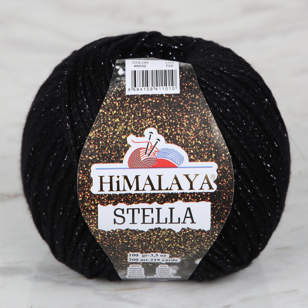 Himalaya Stella Hand Knitting Yarn,Black - 46032