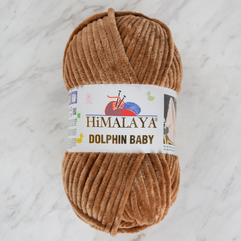 Himalaya Dolphin Baby Chenille Yarn , Brown - 80374