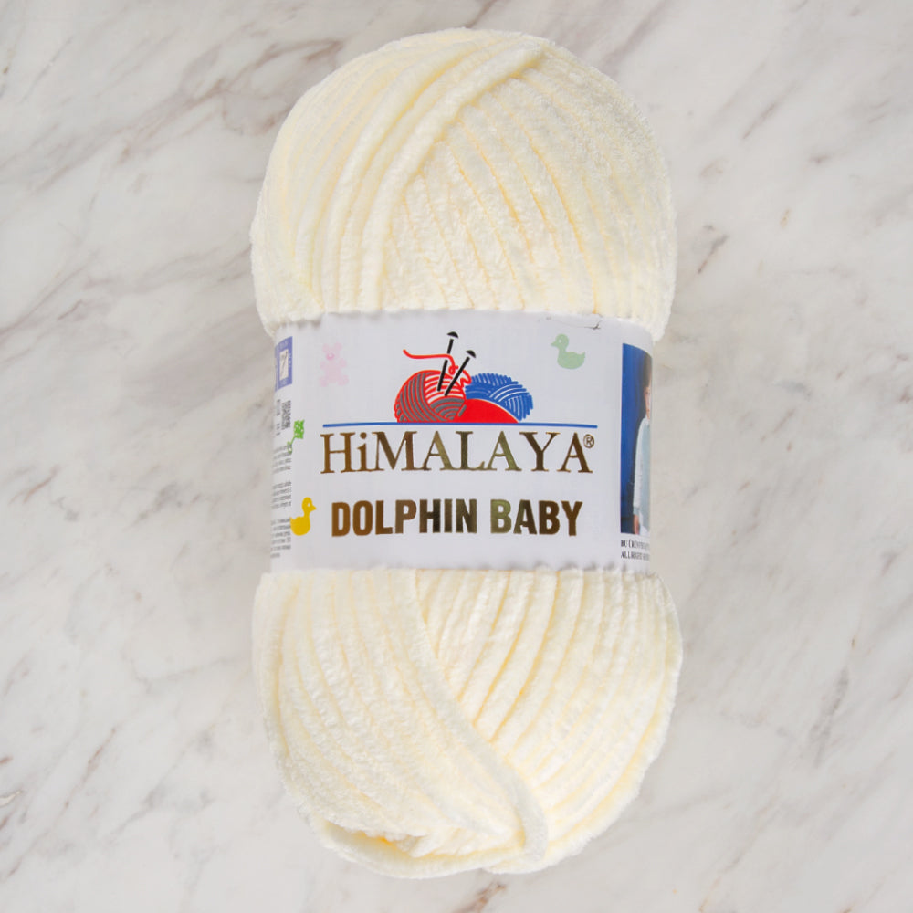 Himalaya Dolphin Baby Chenille Yarn , Yellow - 80375