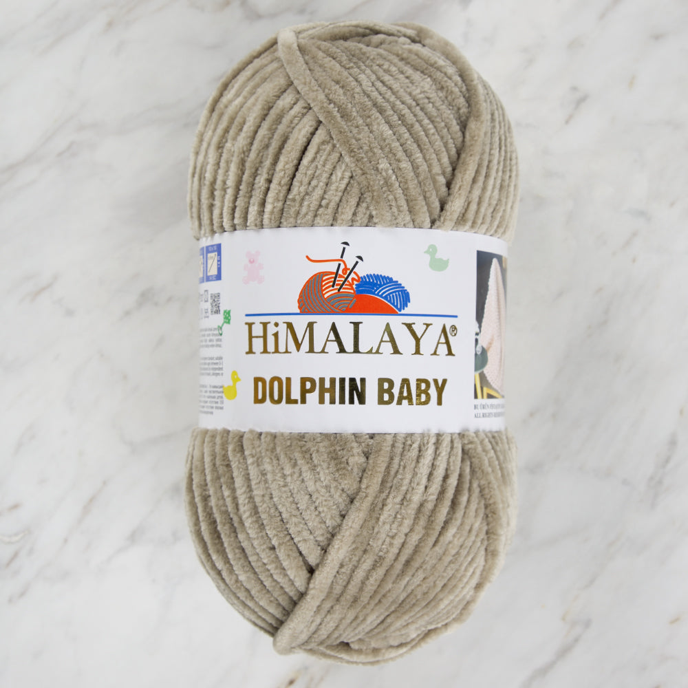 Himalaya Dolphin Baby Chenille Yarn , Beige - 80376