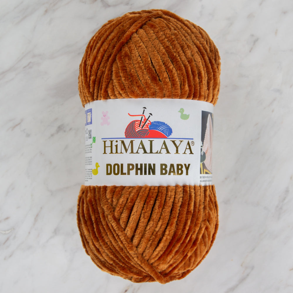 Himalaya Dolphin Baby Chenille Yarn , Brown - 80378