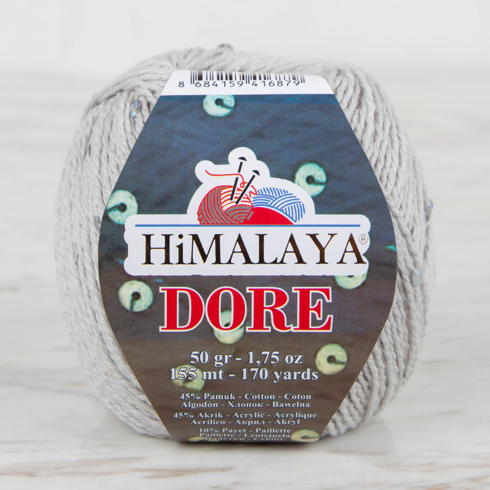Himalaya Dore Sequined Hand Knitting Yarn, Gray - 61421