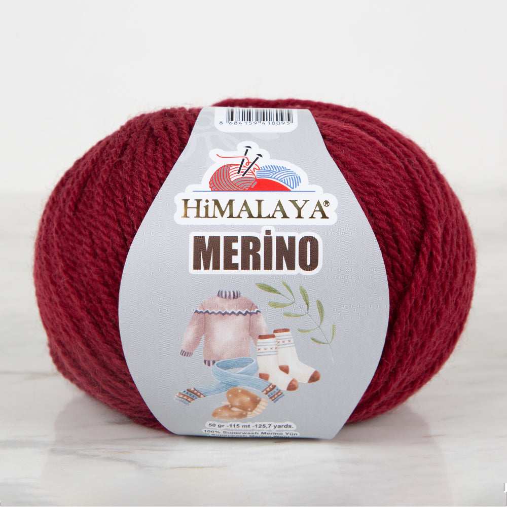 Himalaya Merino Knitting Yarn ,Maroon 40906
