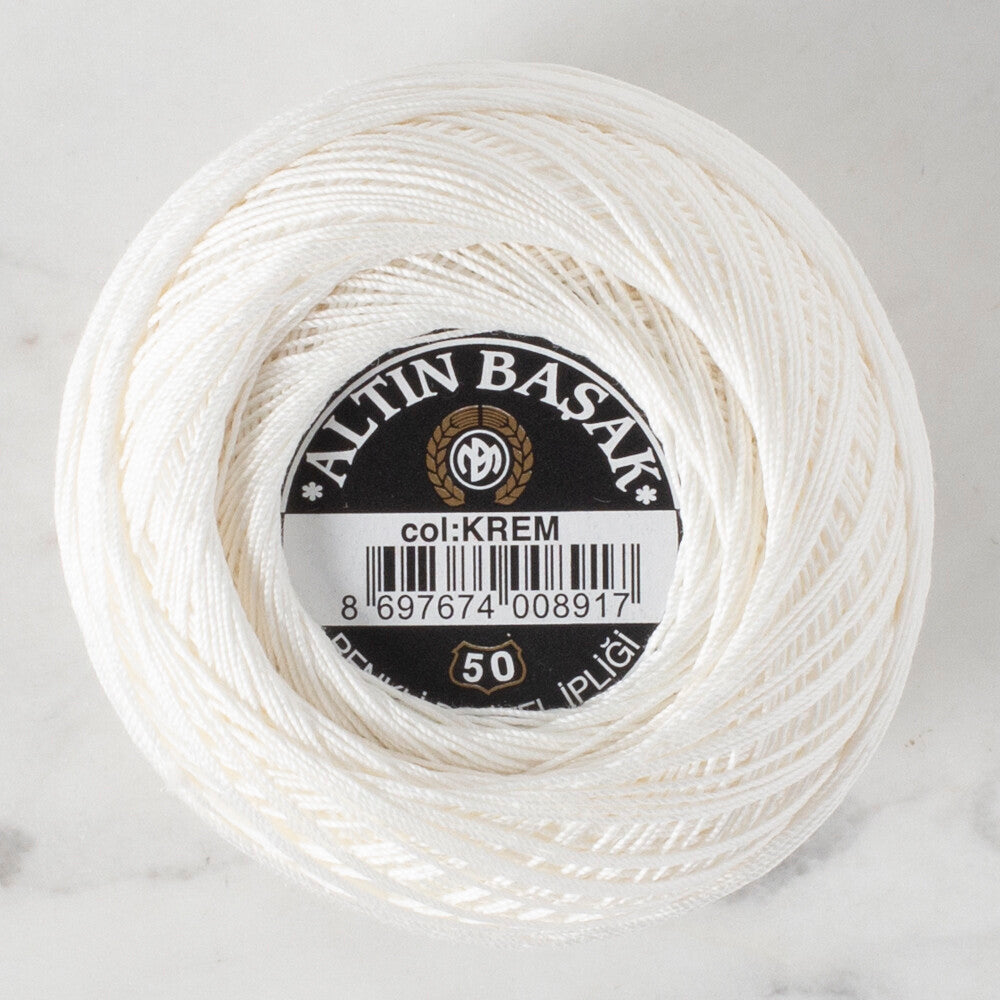 Altinbasak No: 50 Lace Thead Ball, Cream - Cream