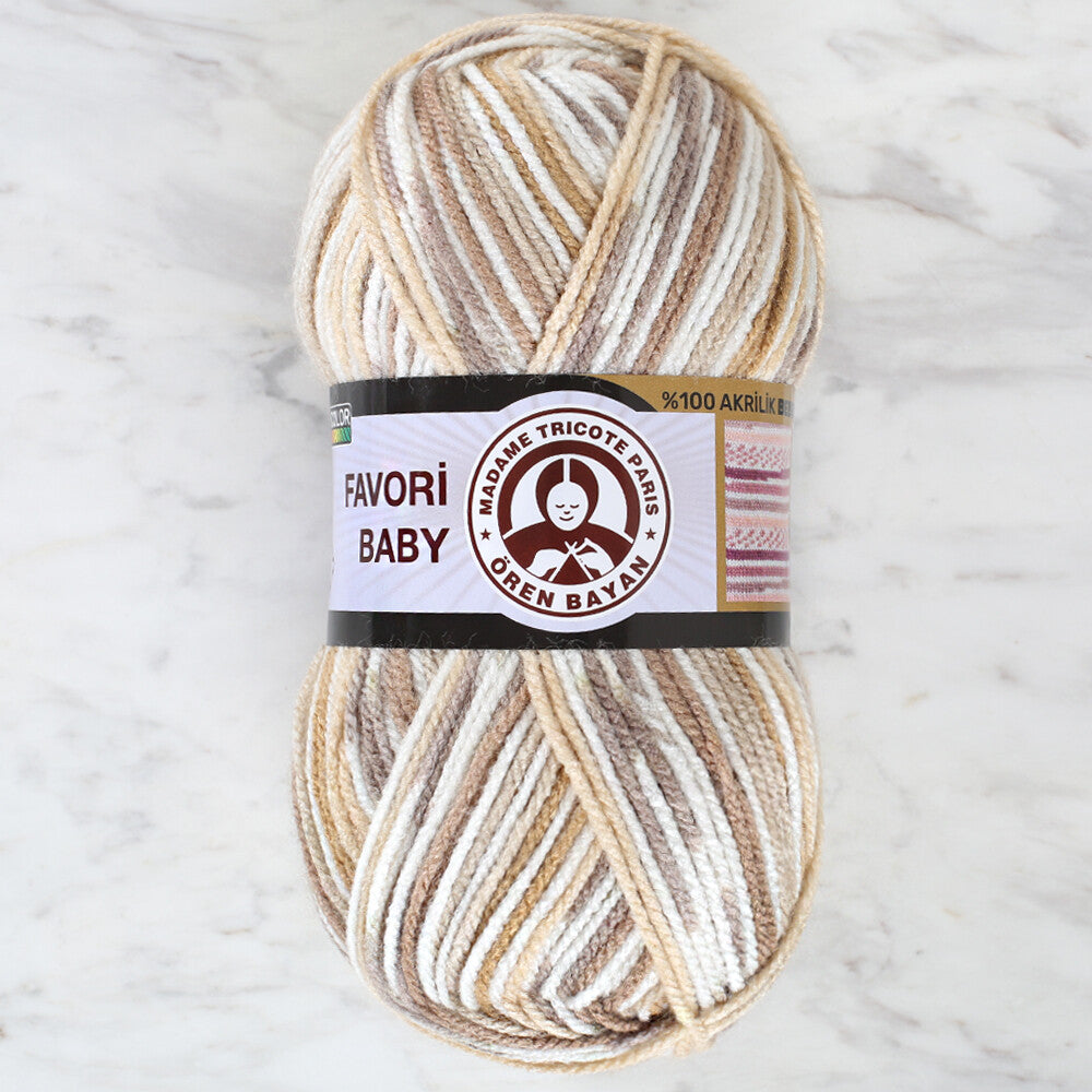 Madame Tricote Paris Favori Baby Yarn, Variegated - 655