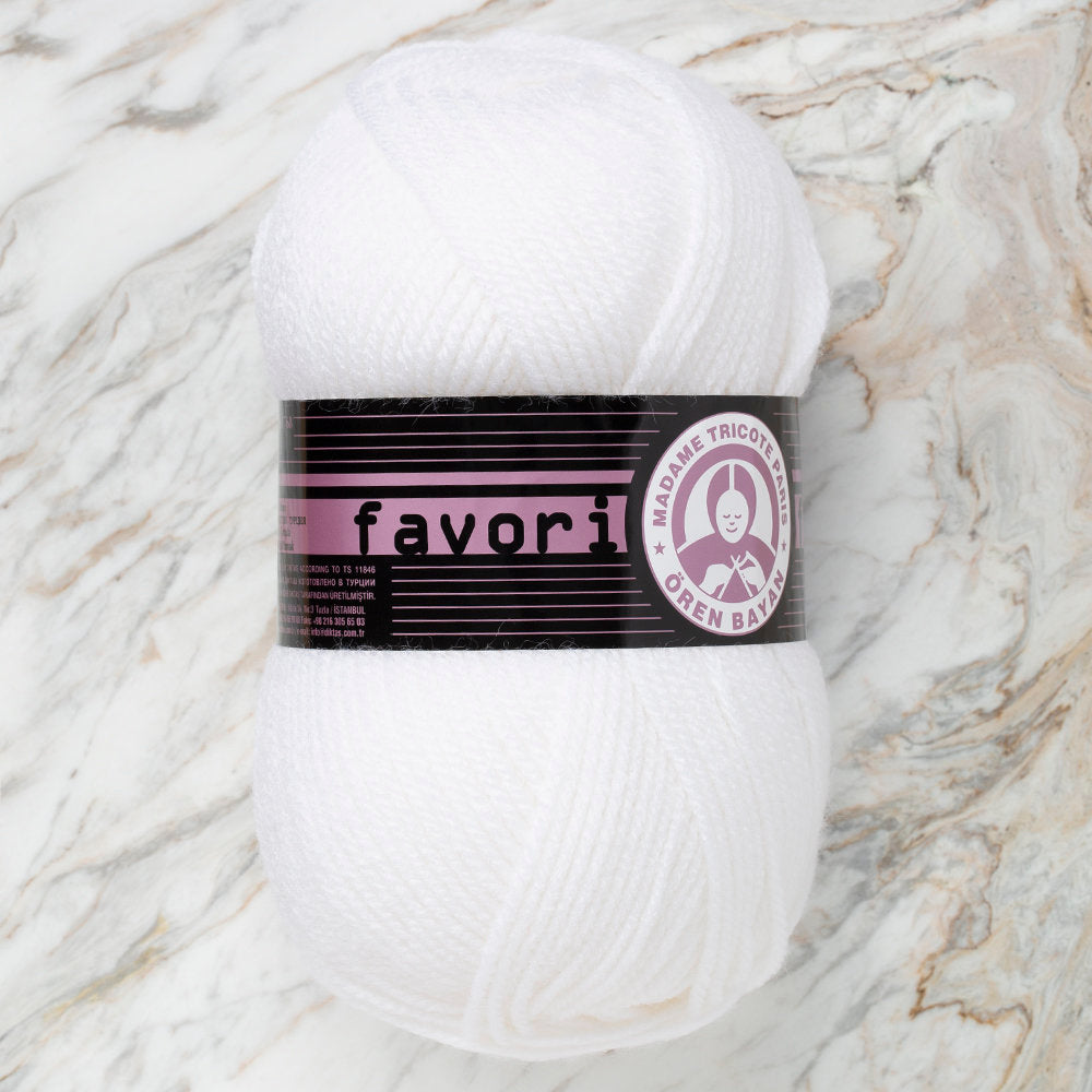 Madame Tricote Paris Favori Knitting Yarn, Off White - 100