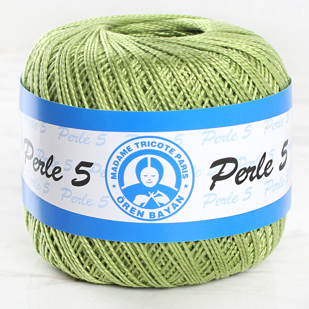 Madame Tricote Paris 5/2 Perle No:5 Lace Thread, Green - 5527