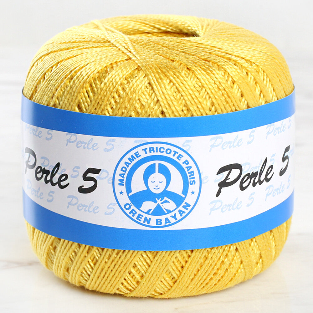 Madame Tricote Paris 5/2 Perle No:5 Lace Thread, Yellow - 5530