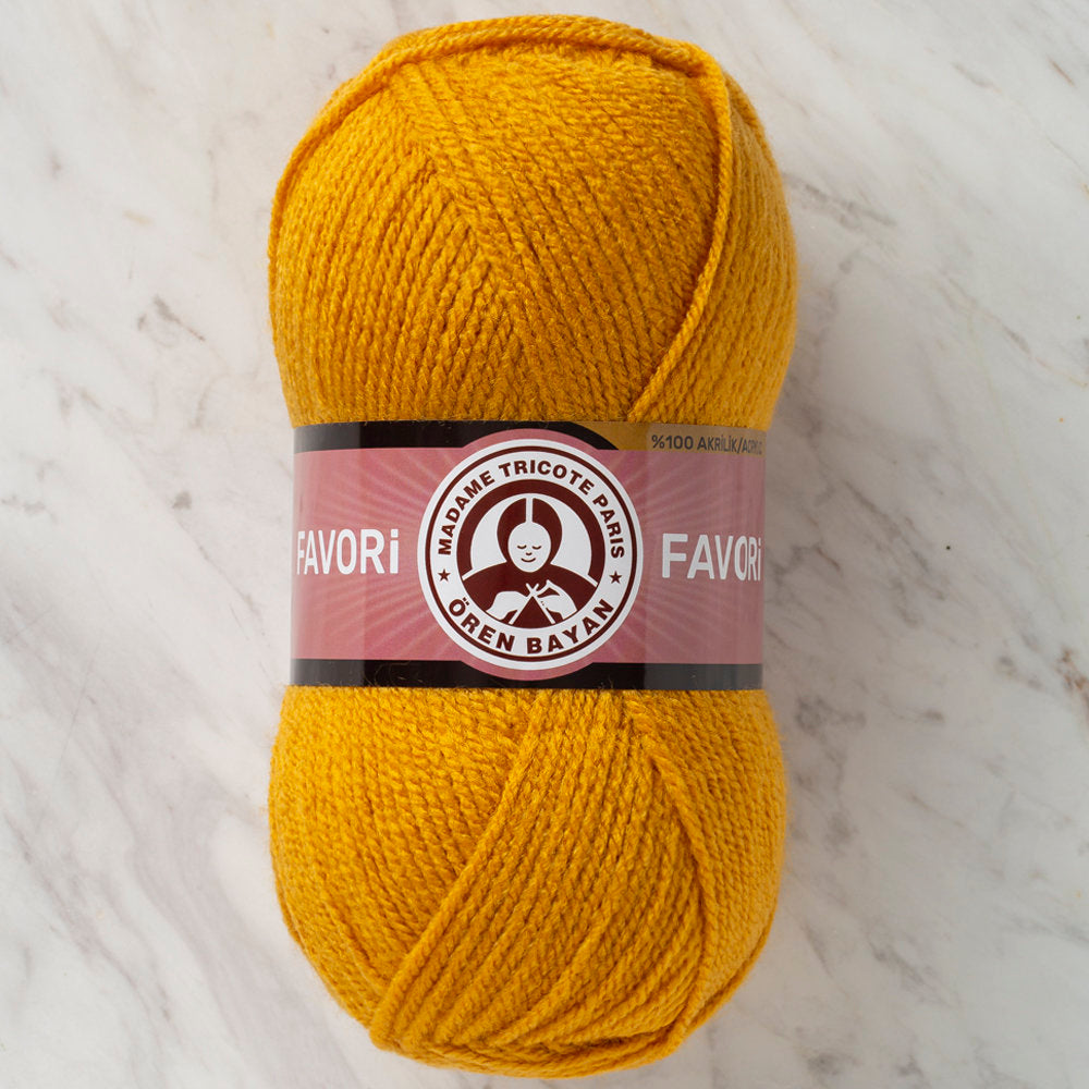 Madame Tricote Paris Favori Knitting Yarn, Mustard Yellow - 115