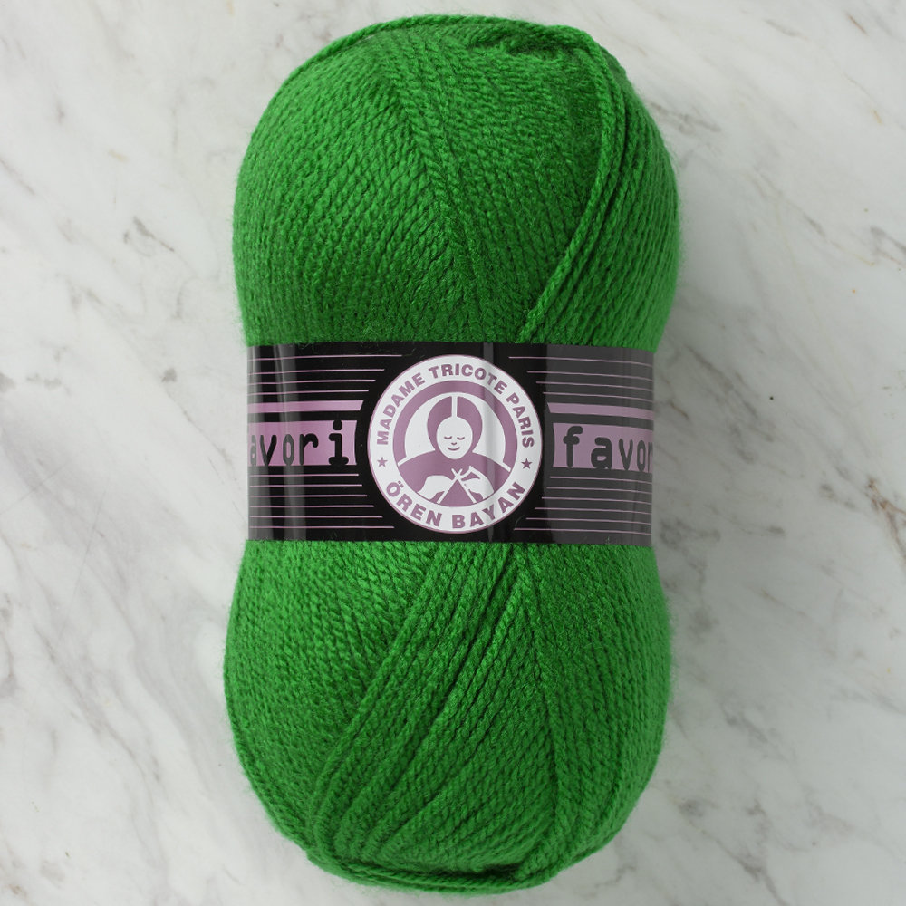 Madame Tricote Paris Favori Knitting Yarn, Green - 120