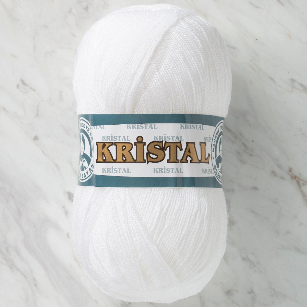 Madame Tricote Paris Kristal Yarn, White - 111
