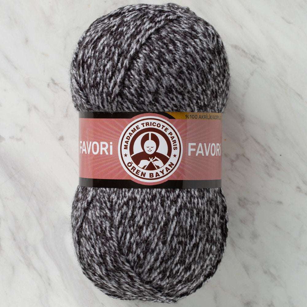 Madame Tricote Paris Favori Knitting Yarn, Heather Black - 300