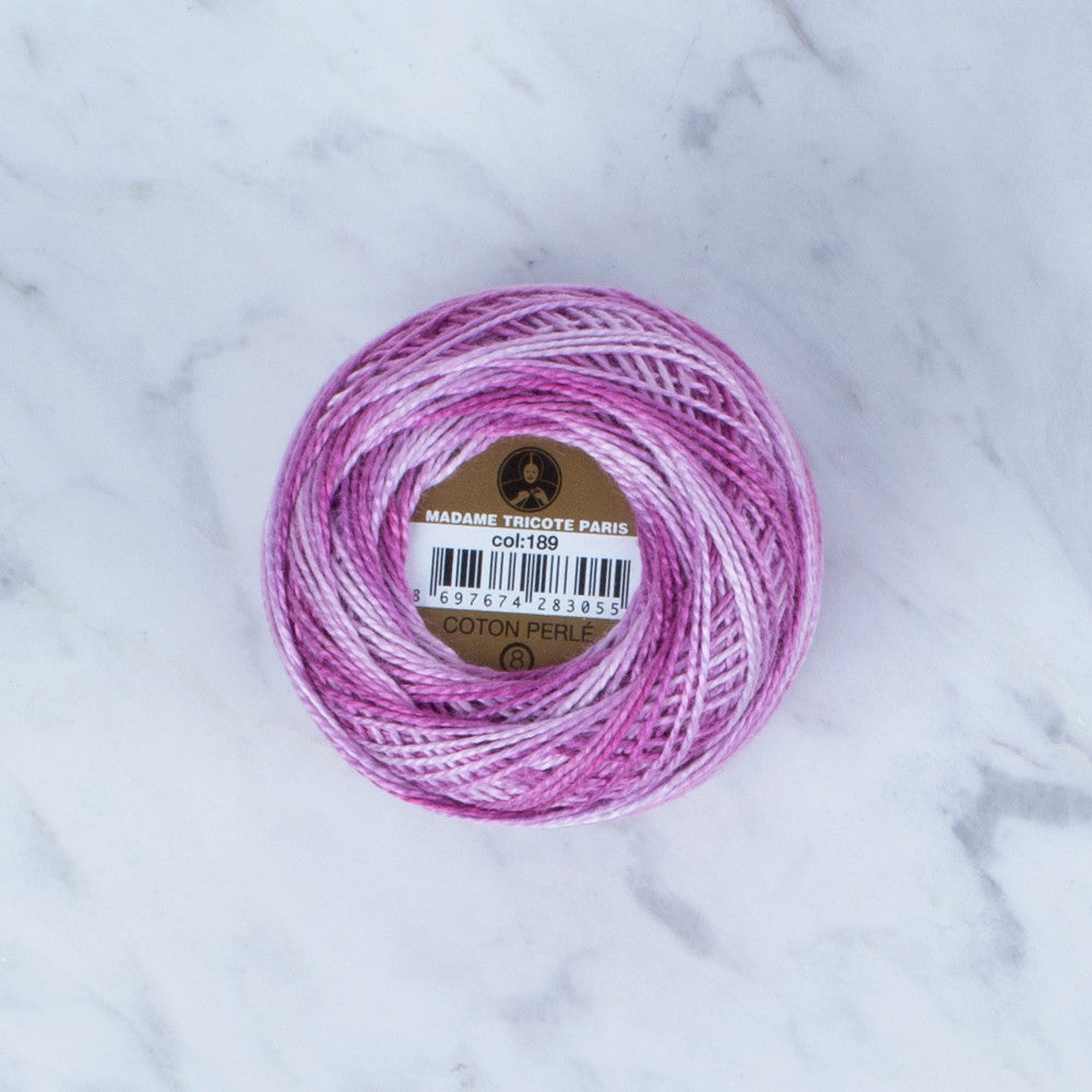 Madame Tricote Paris Koton Perle No: 8 Embroidery Thread, Variegated- 183