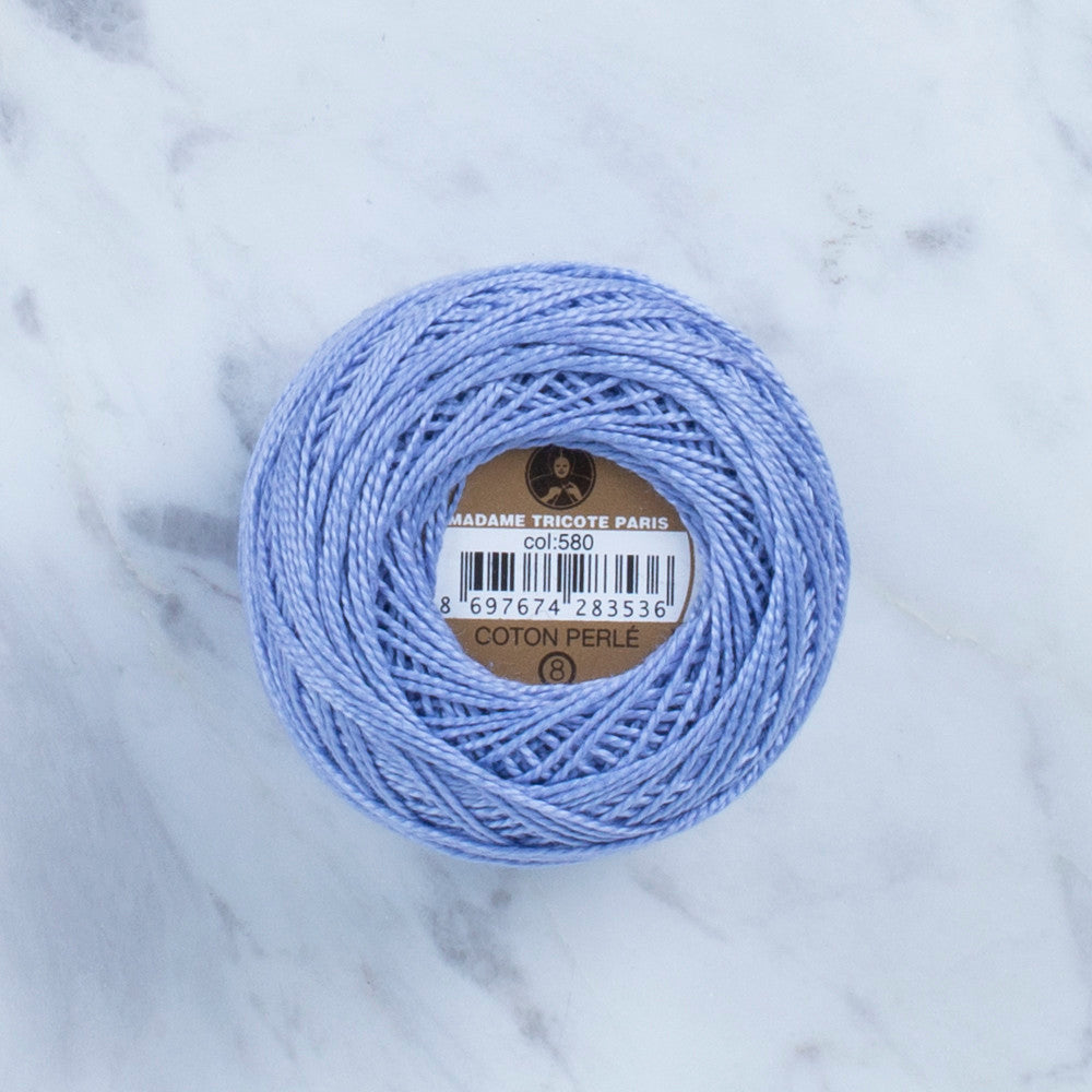 Madame Tricote Paris Koton Perle No: 8 Embroidery Thread, Blue - 580