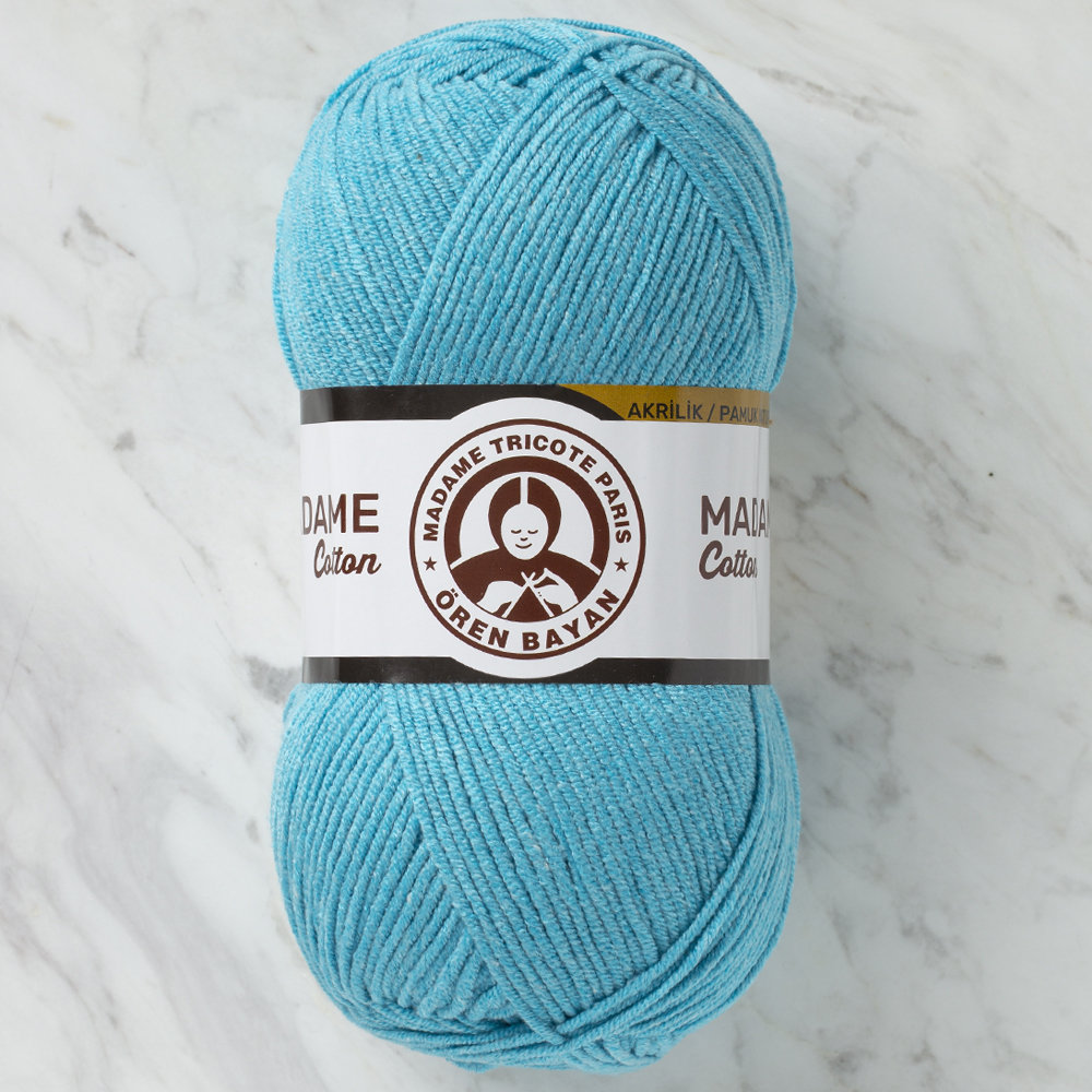 Madame Tricote Paris Madame Cotton Yarn, Turquoise - 016