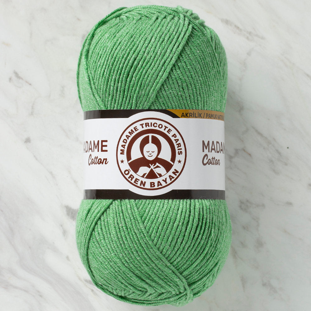Madame Tricote Paris Madame Cotton Yarn, Green - 018