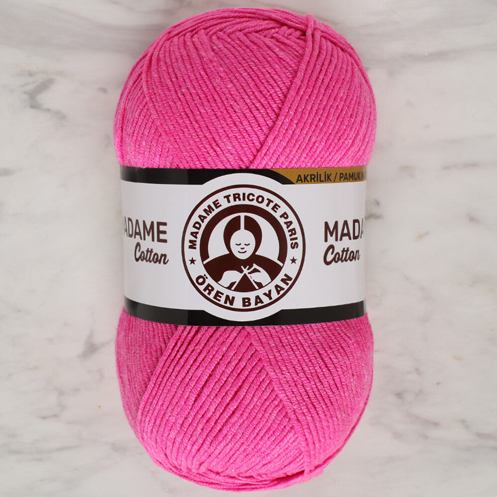 Madame Tricote Paris Madame Cotton Yarn, Dark Pink - 042