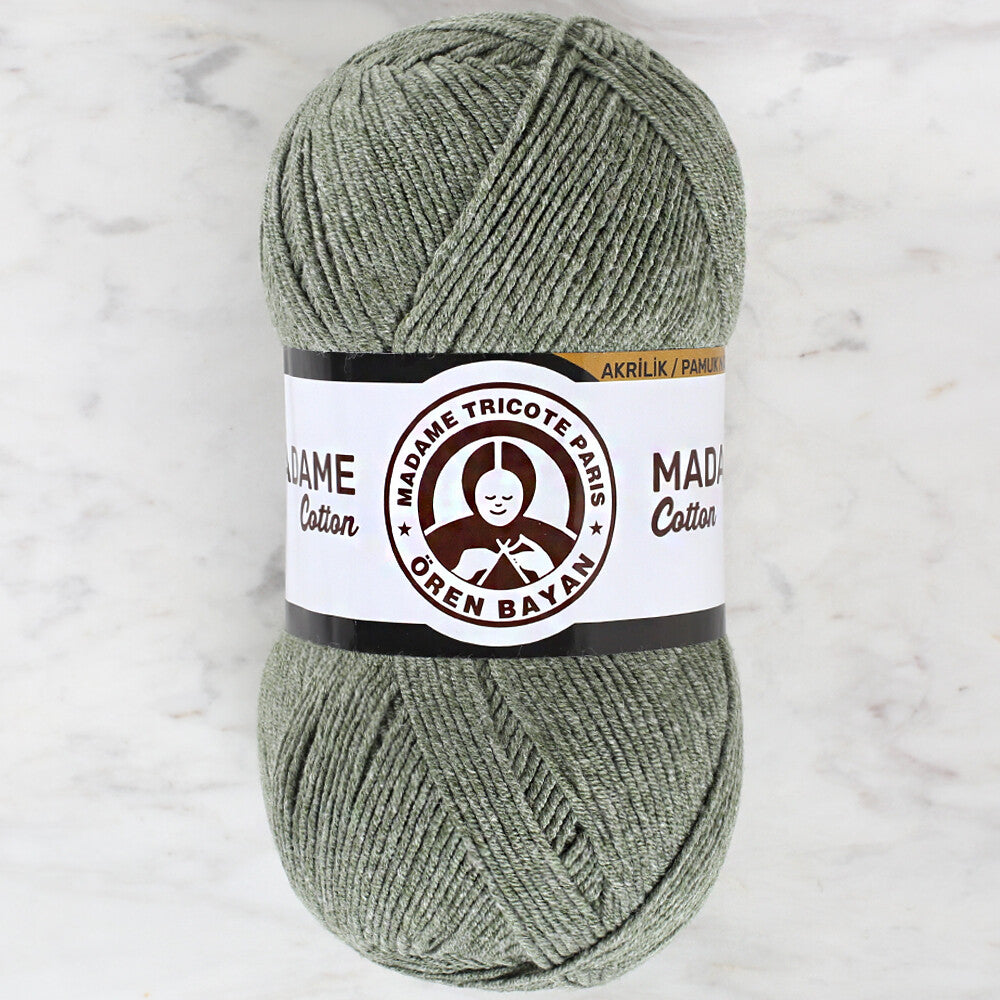 Madame Tricote Paris Madame Cotton Yarn, Green - 054