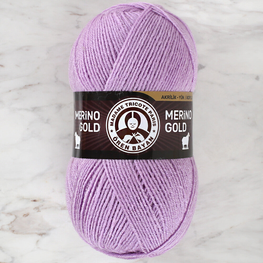 Madame Tricote Paris Merino Gold Yarn, Lilac - 056