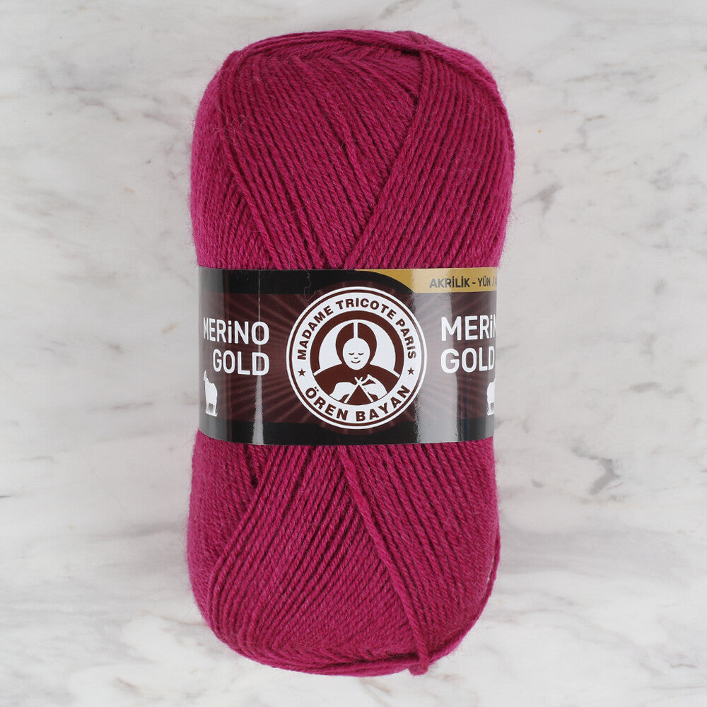 Madame Tricote Paris Merino Gold Knitting Yarn, Plum - 103