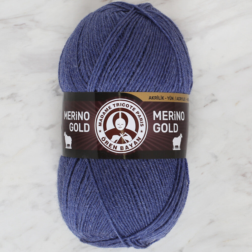 Madame Tricote Paris Merino Gold Knitting Yarn, Dark Blue - 138