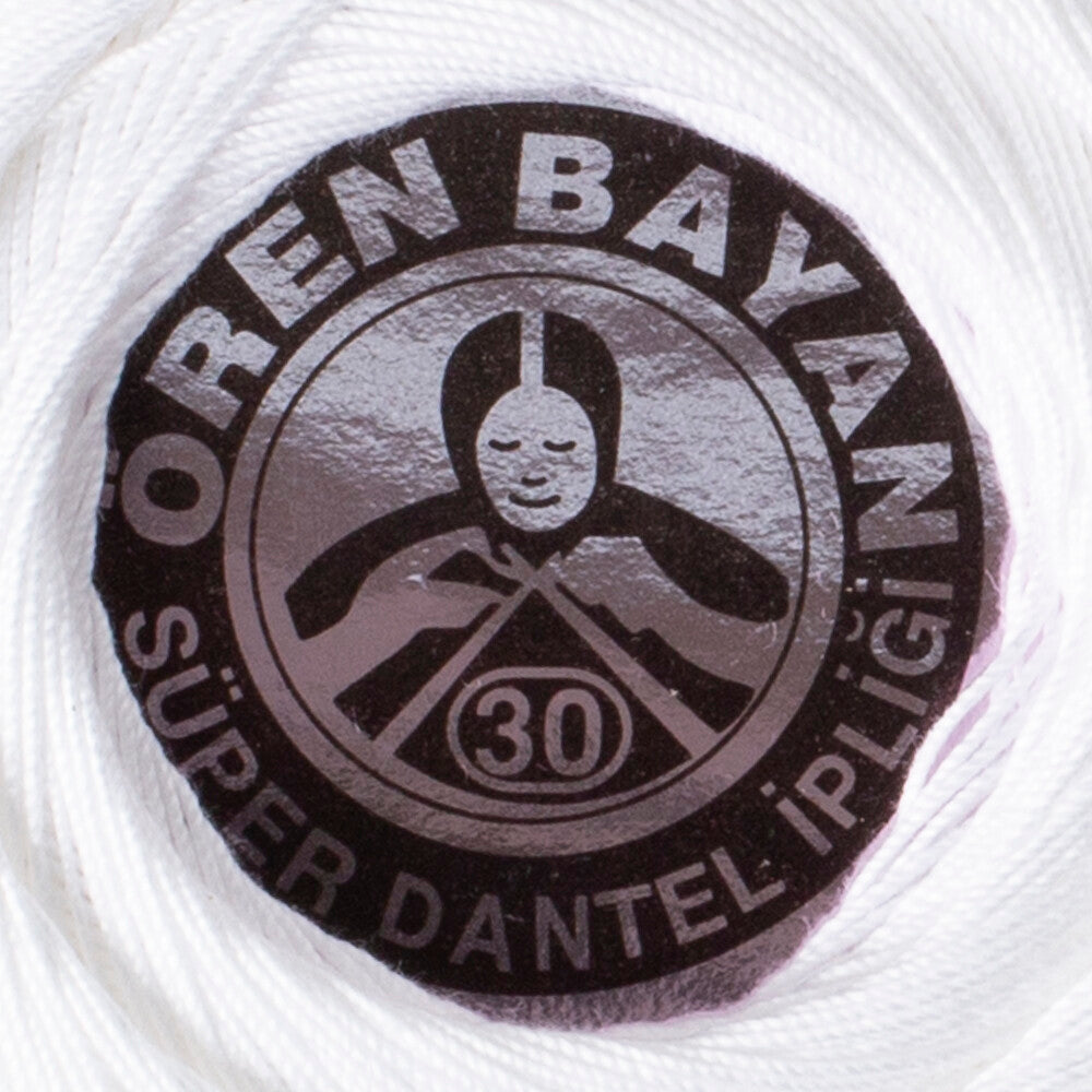 Madame Tricote Paris Süper No:30 Lace Thread Ball, White