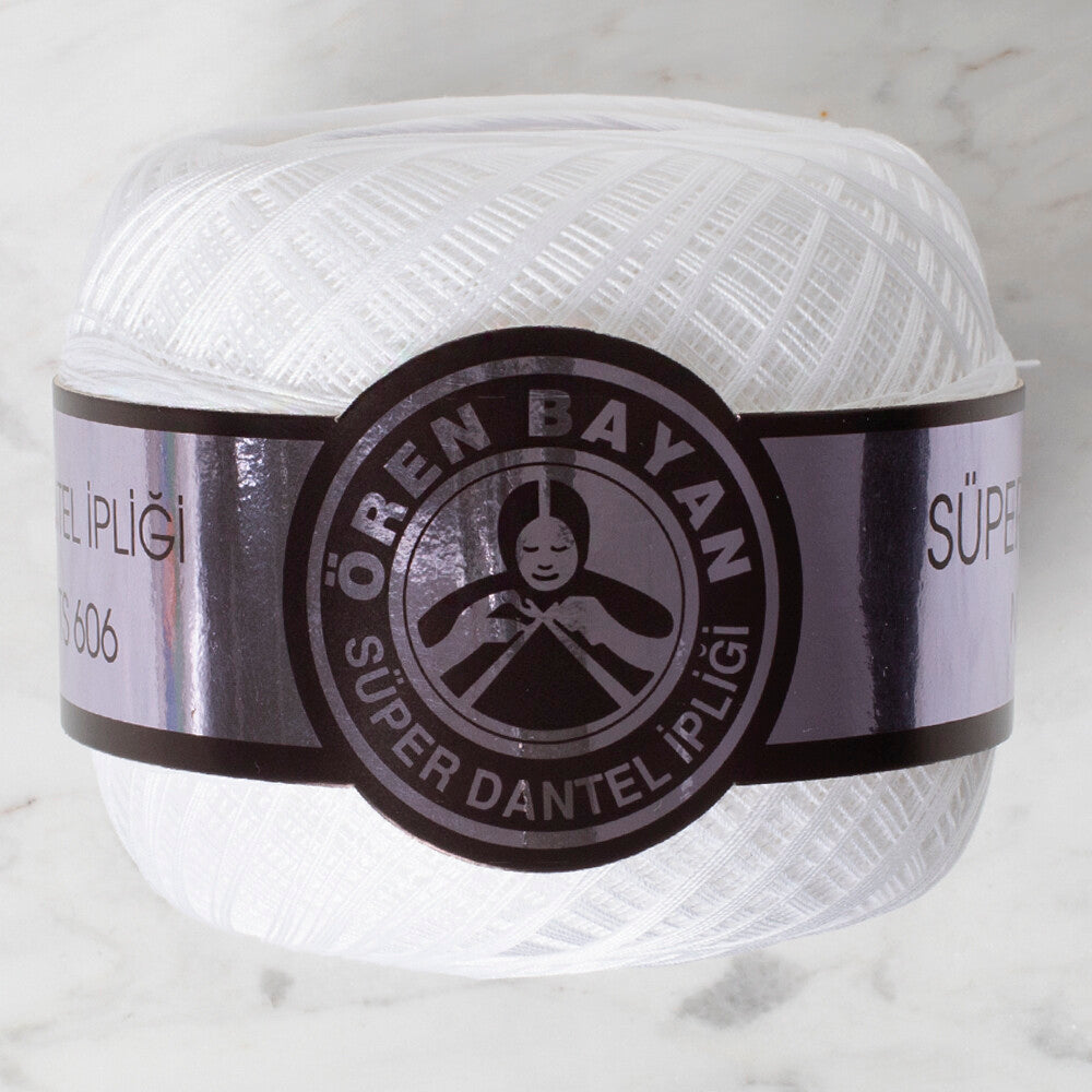 Madame Tricote Paris Süper No:60 Lace Thread Ball, White