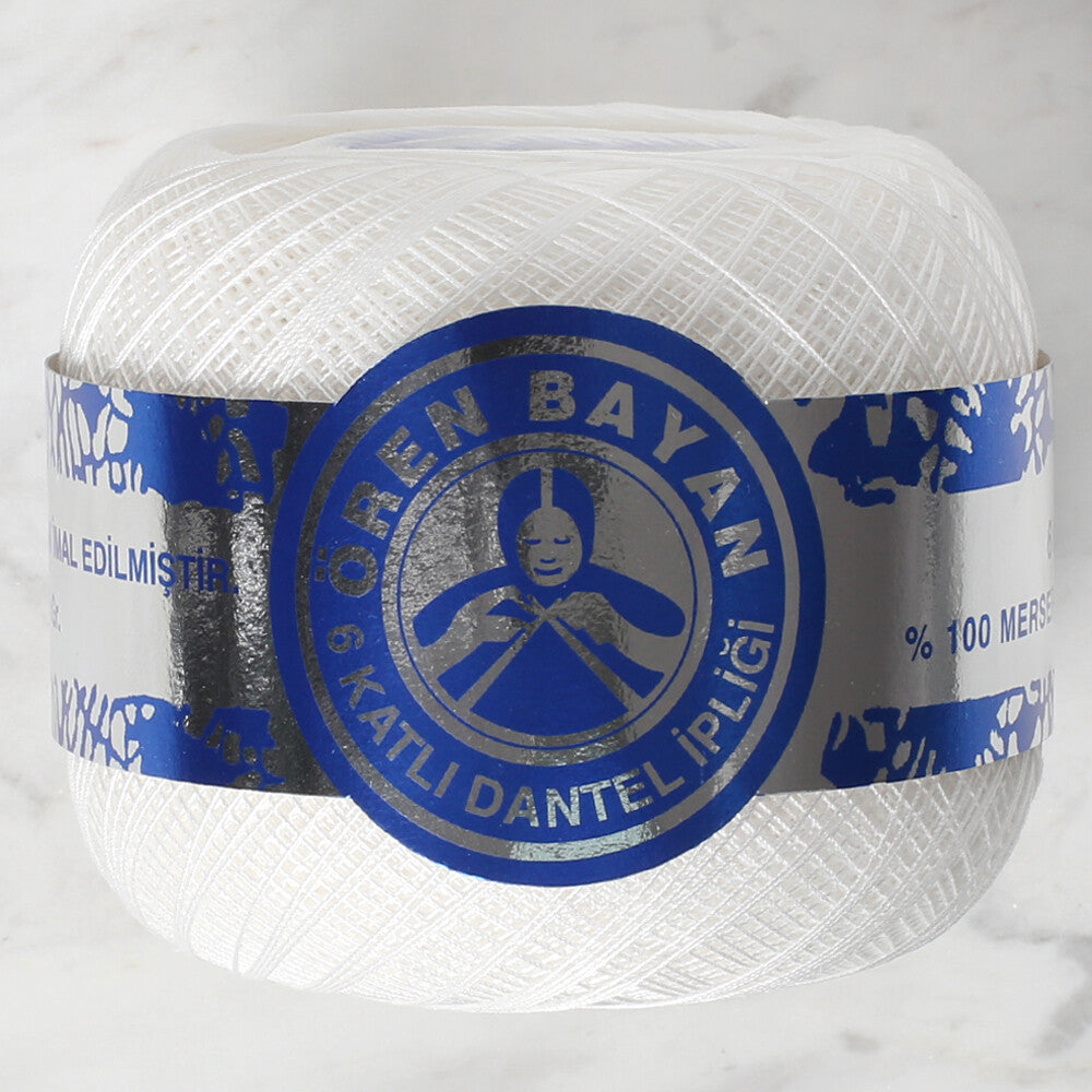 Madame Tricote Paris Süper No:50 Lace Thread Ball, White