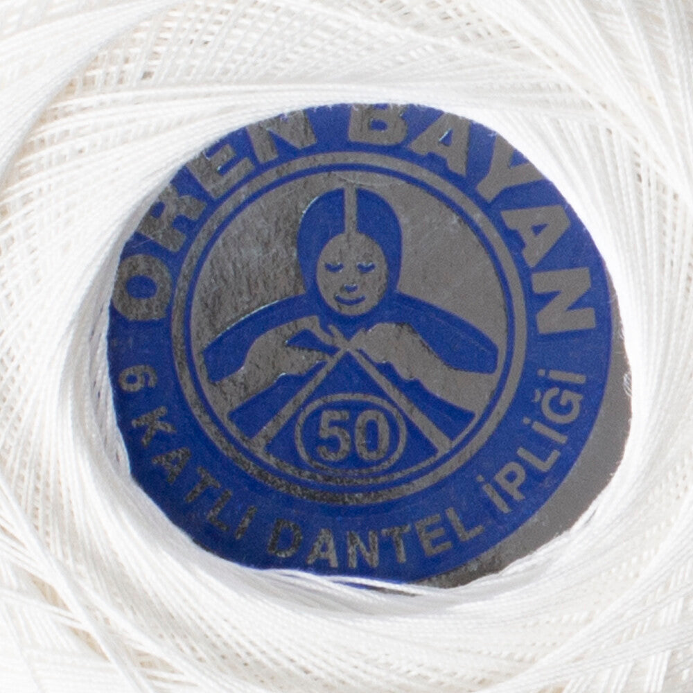 Madame Tricote Paris Süper No:50 Lace Thread Ball, White